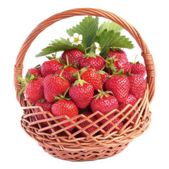 红色简约草莓装饰图案
