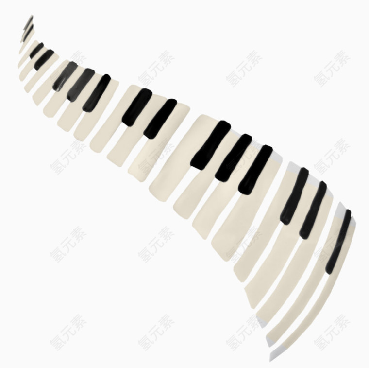 黑白钢琴键盘