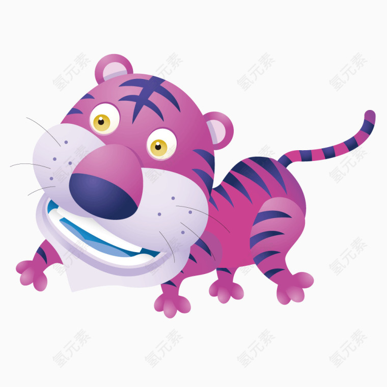 紫色大头老虎