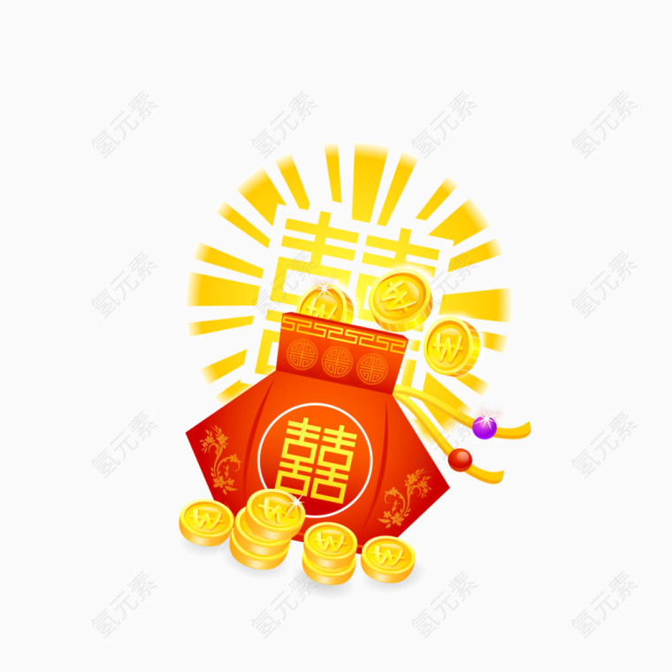 喜庆的金币图案