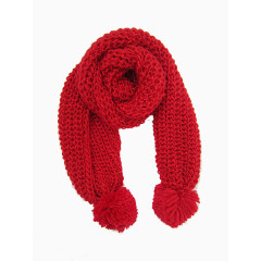 大红色毛线围巾