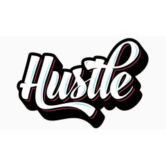 矢量hustle英文艺术字设计