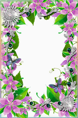 美丽的紫色花朵相框背景