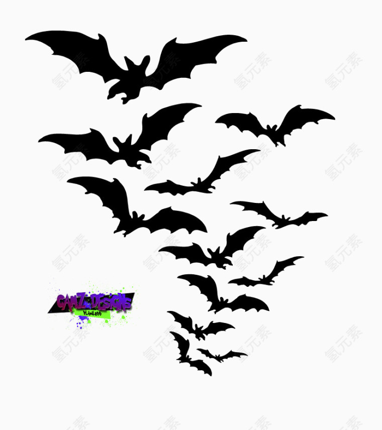 一群黑蝙蝠