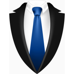 装饰男士蓝色领带西服