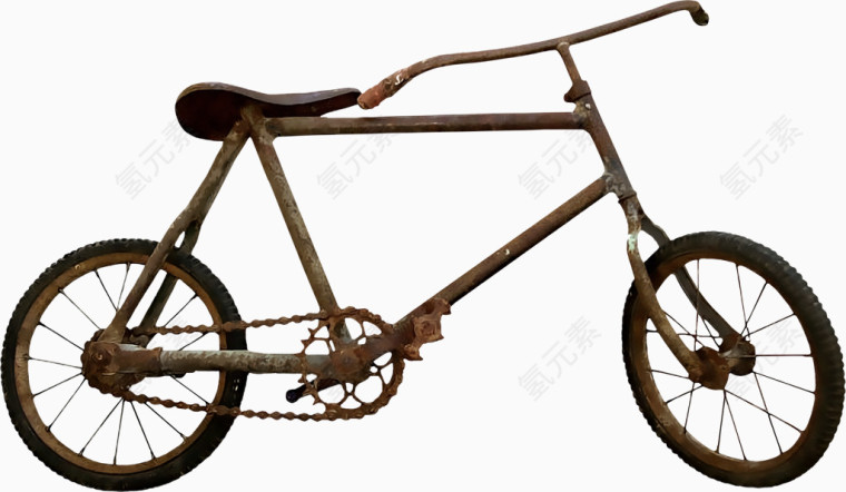 棕色金属自行车