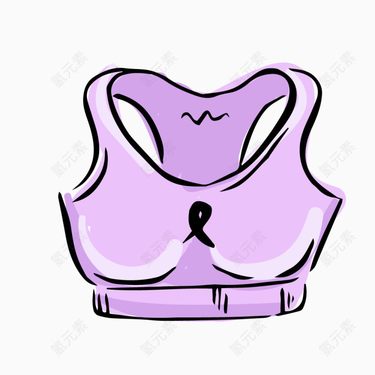紫色手绘女士内衣