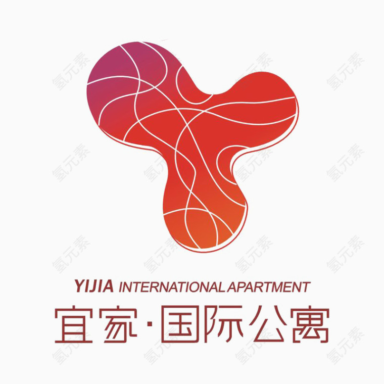 宜家国际公寓标识logo