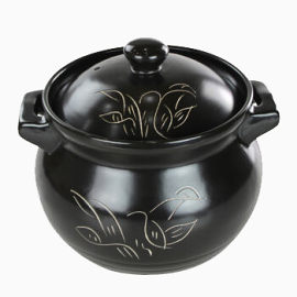 明火陶瓷炖锅黑色