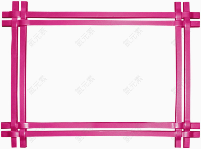 粉色木框
