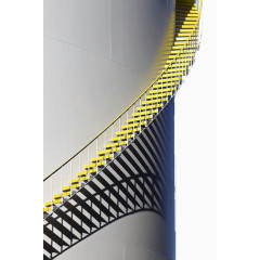 黄色螺旋式阶梯