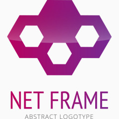 个性紫色企业logo矢量图