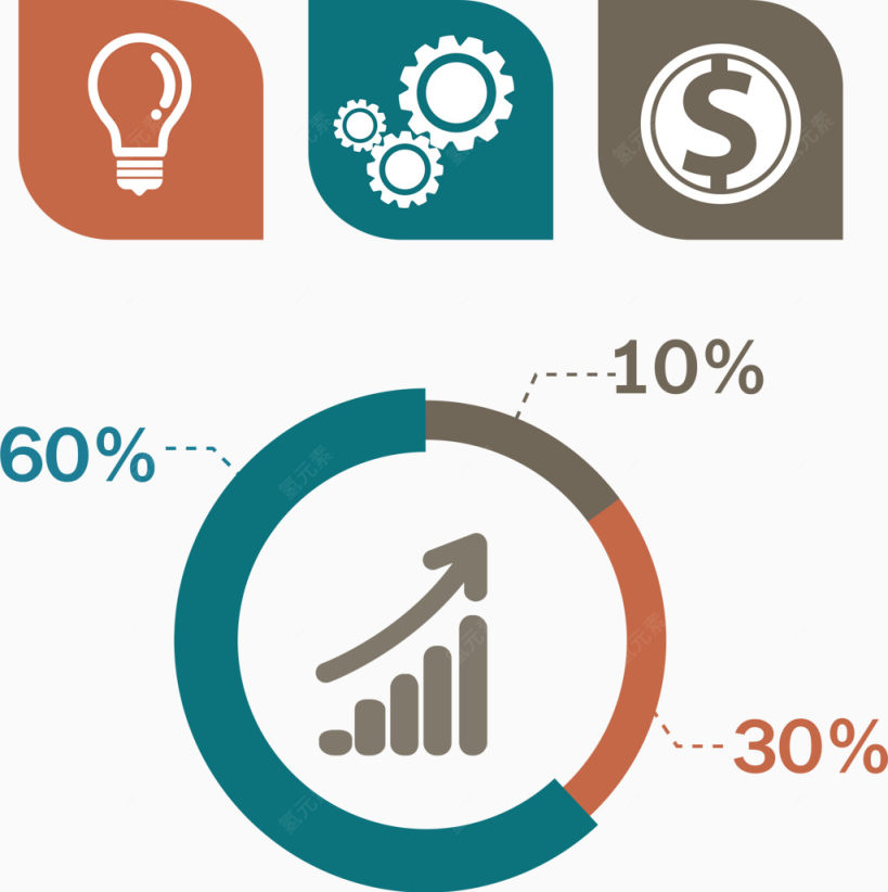 矢量百分比图表下载