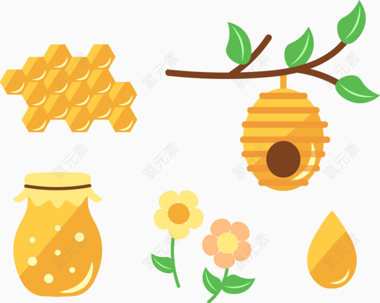 矢量蜂蜜类素材