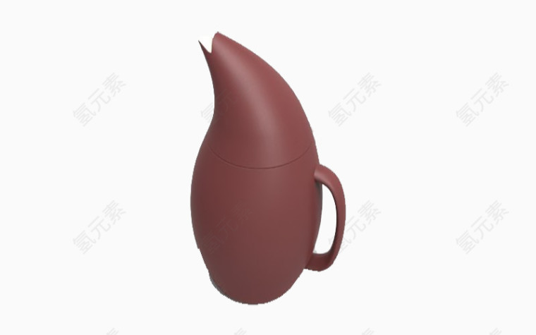 褐色陶瓷茶壶