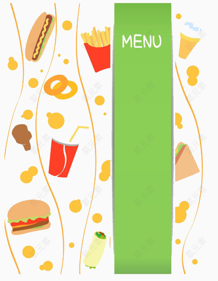 韩国餐饮美食菜谱封面素材图片