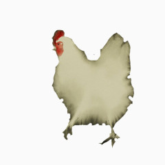 母鸡水墨画素材图片