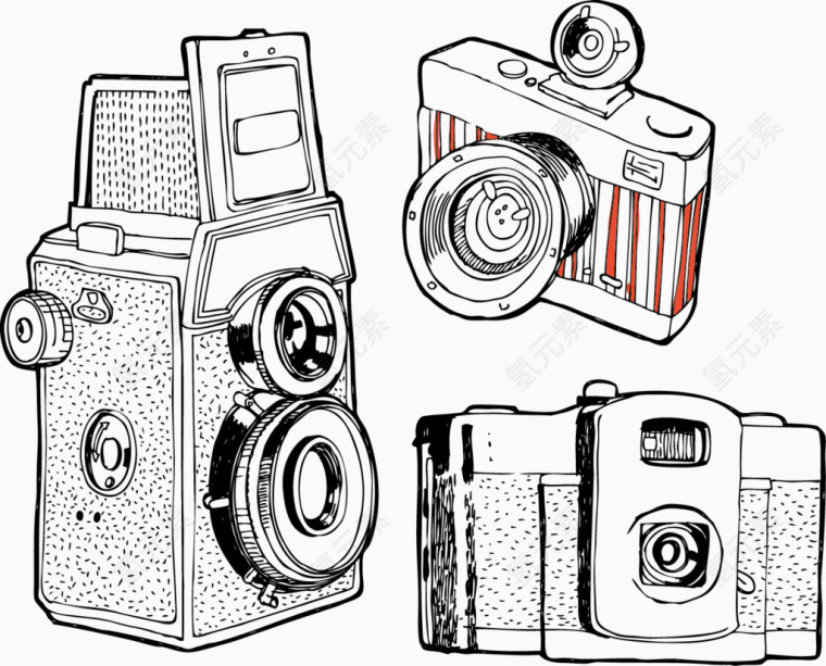 各种型号照相机