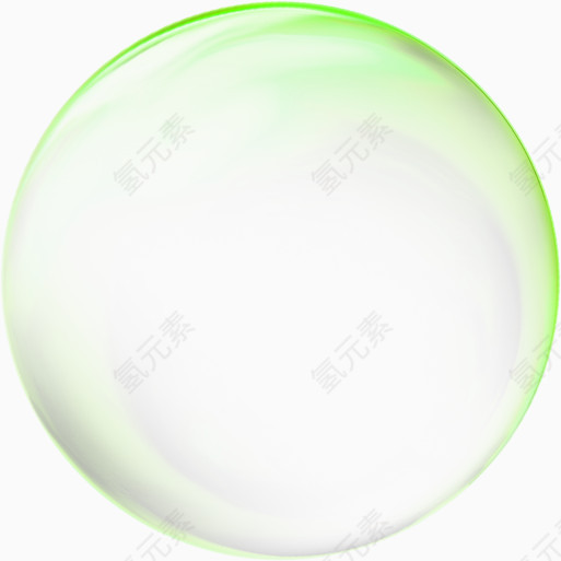 绿色清新气泡效果元素