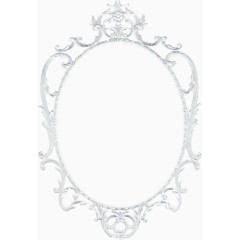 白色花纹镜框