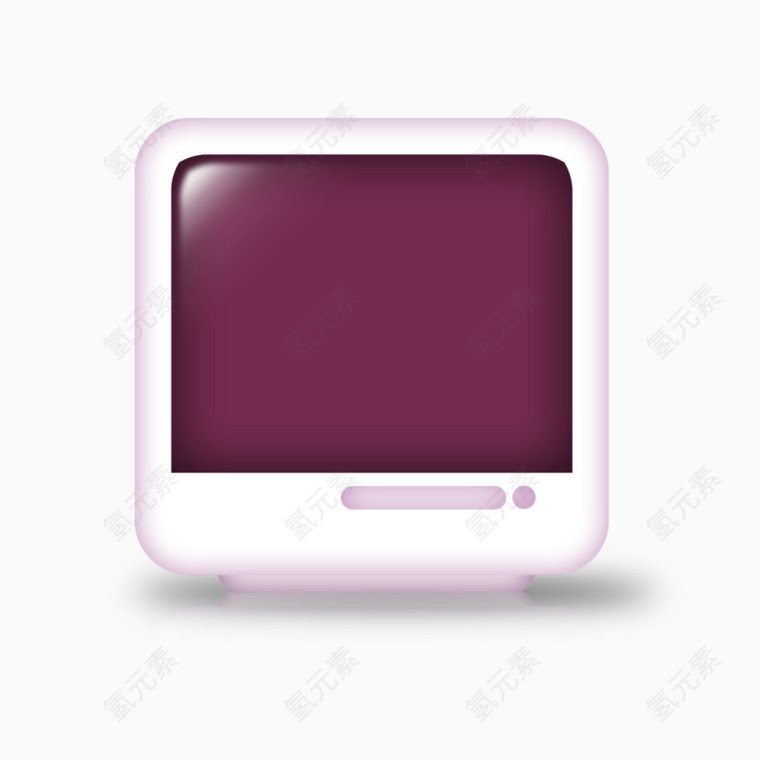 紫色创意电视模型