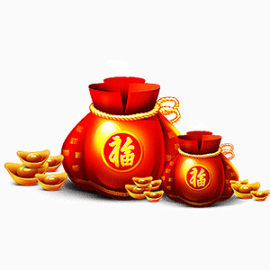 红色喜庆新年祝福福袋