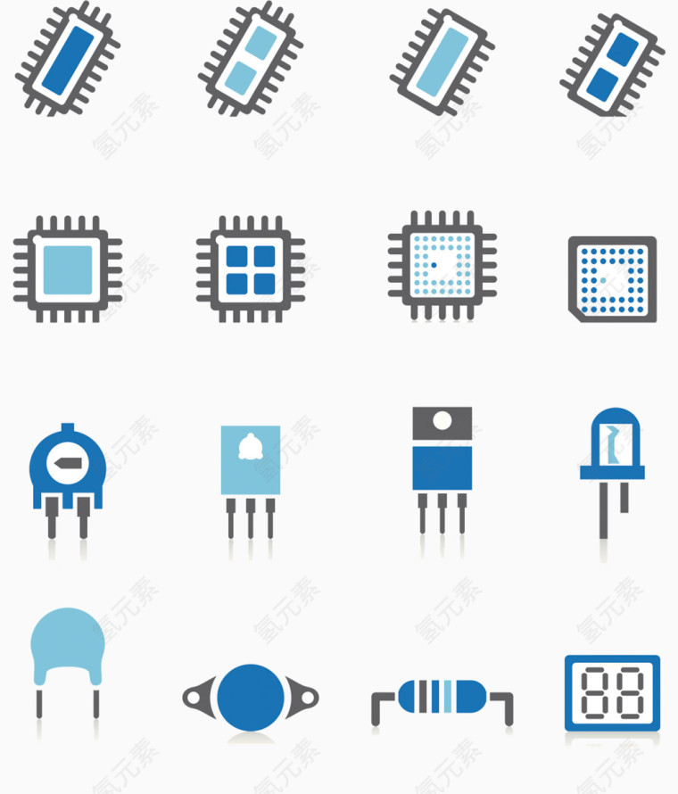 电子元器件图标