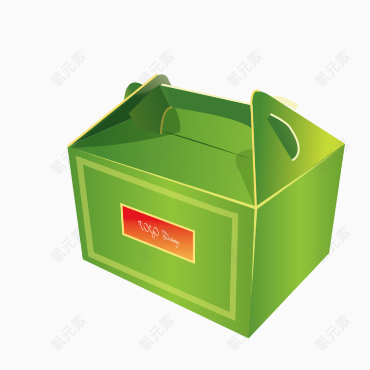 绿色礼物盒图案