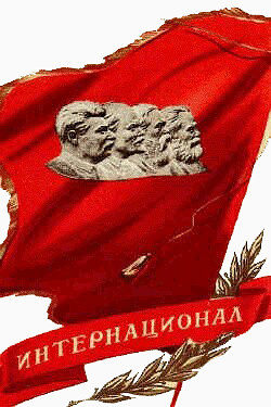 苏联红旗上的马恩列斯