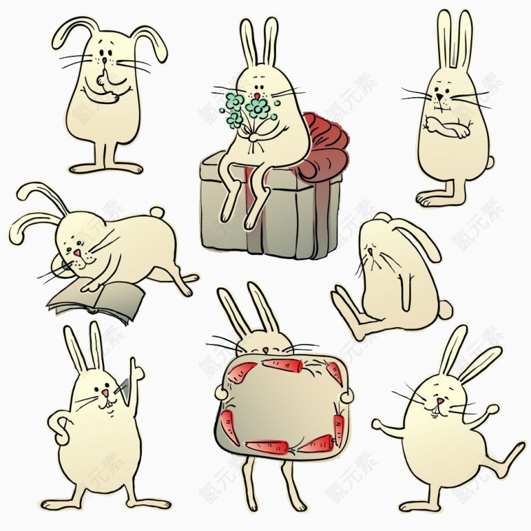 可爱小兔子卡通