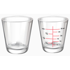 有刻度的杯子和无刻度的杯子