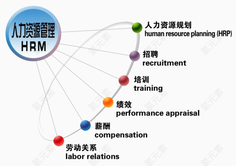 人力管理分支图