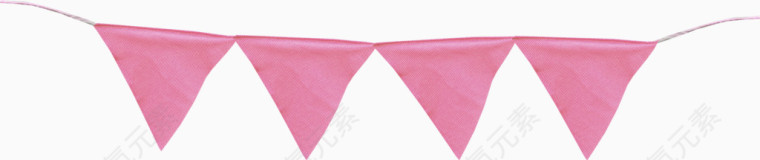 粉色绳子三角彩旗