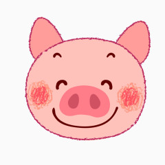 可爱粉色小猪