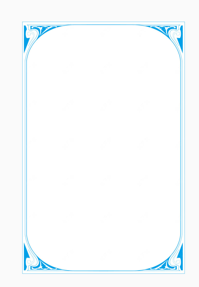 大气蓝色授权书边框矢量素材下载