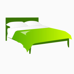 绿色渐变双人床大床