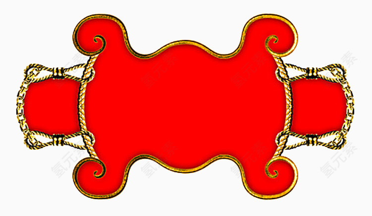 古典红色金属边框