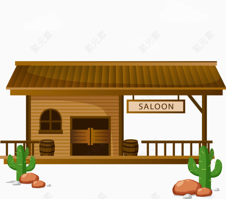 沙漠中的小木屋