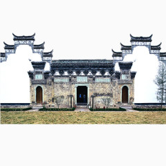 中式建筑门墙