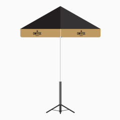 黑色产品宣传遮阳伞