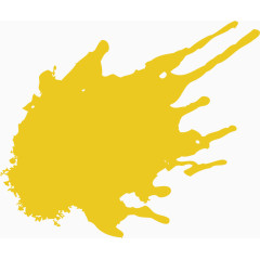 黄色墨水喷画素材
