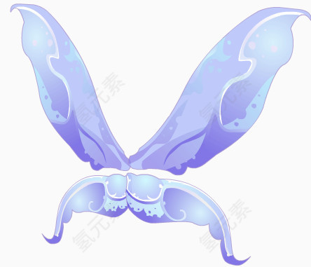 蓝色唯美舞蝶翅膀