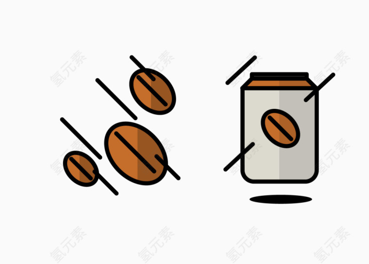 矢量咖啡豆素材