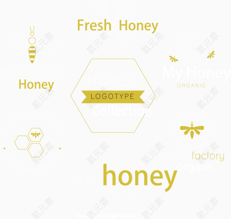 矢量手绘蜂蜜图标