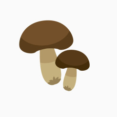 卡通棕色香菇