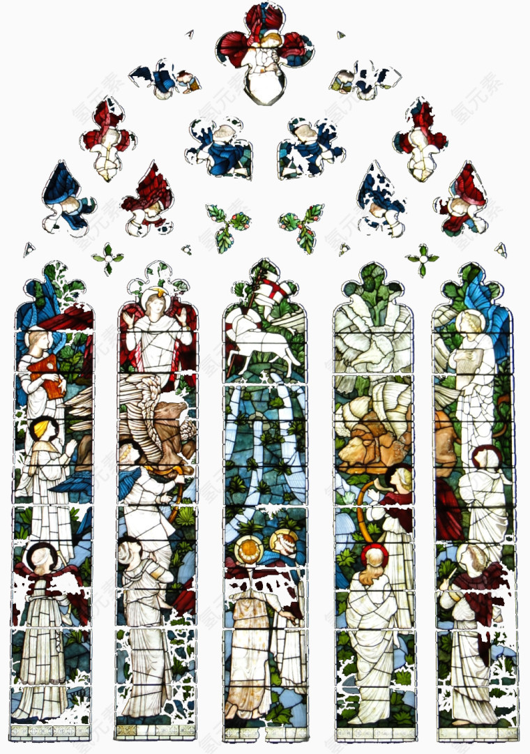教堂彩绘玻璃图