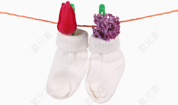 装鲜花的袜子