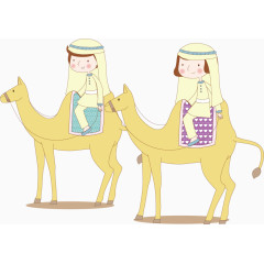 沙漠骆驼海报元素