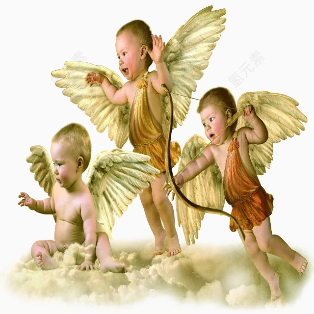 三个男孩小天使