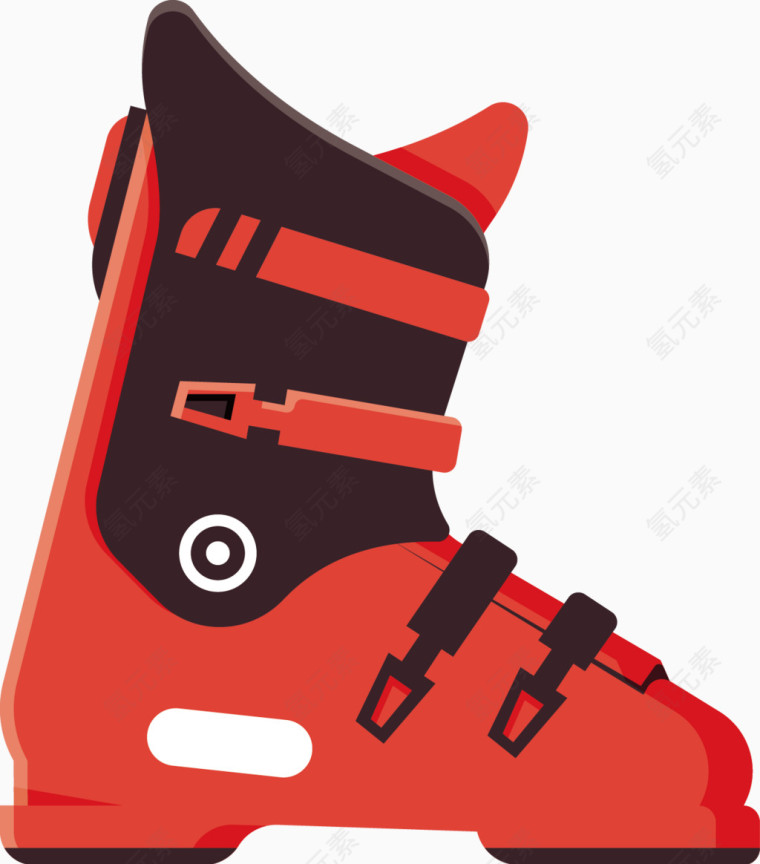 红色溜冰鞋